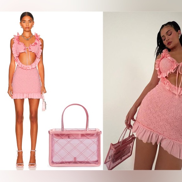 Amina muaddi pink bag as seen in Kylie Jenner - Picture 5 of 7